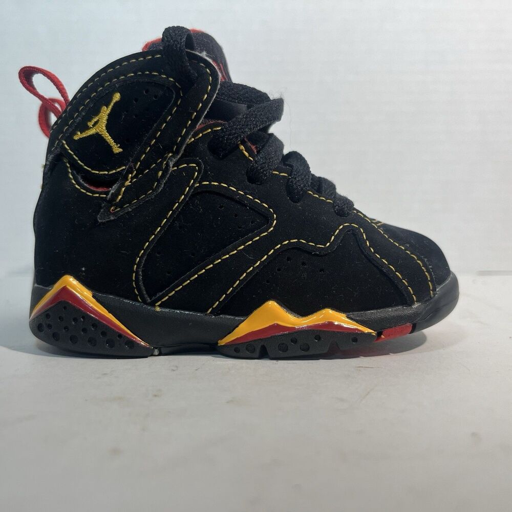 Toddler Air Jordan 7 Retro Athletic Shoes 'Citrus' DJ2776 081 - Size 5C